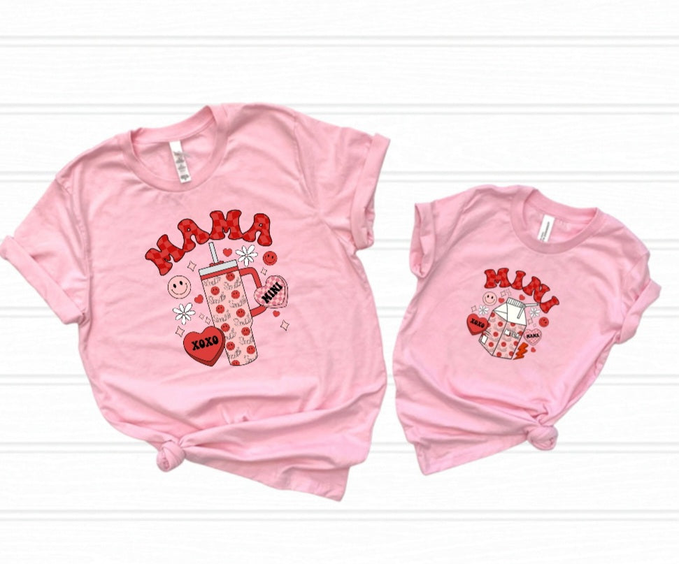 Valentine Mama and Mini Tees