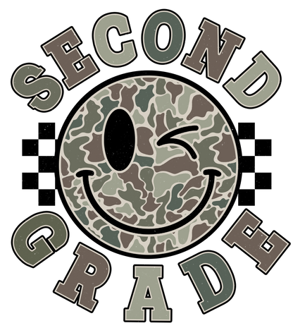 Back to School - Camo Smiley