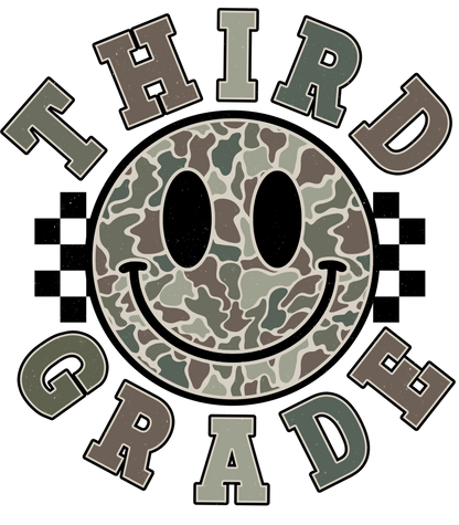 Back to School - Camo Smiley
