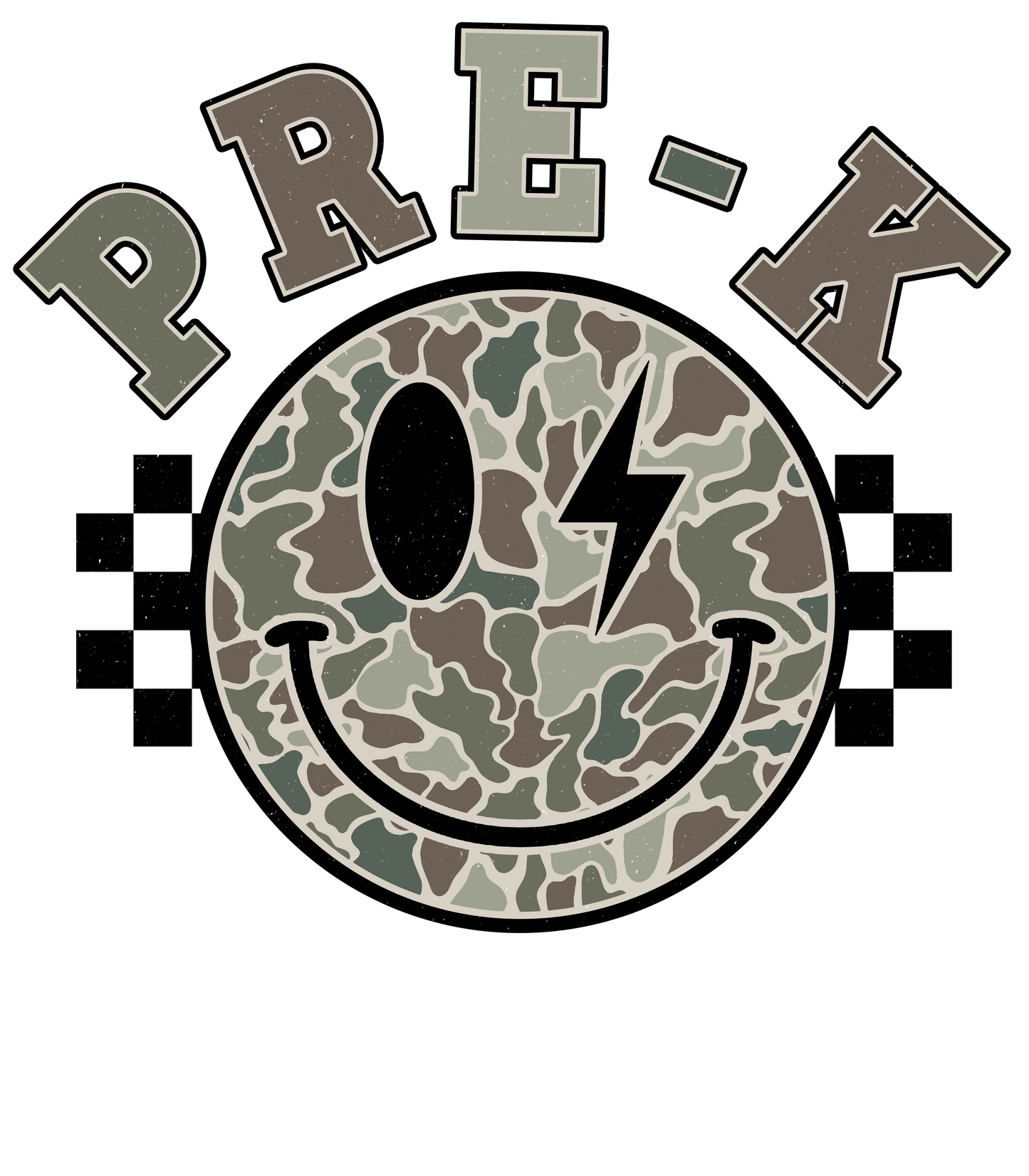 Back to School - Camo Smiley