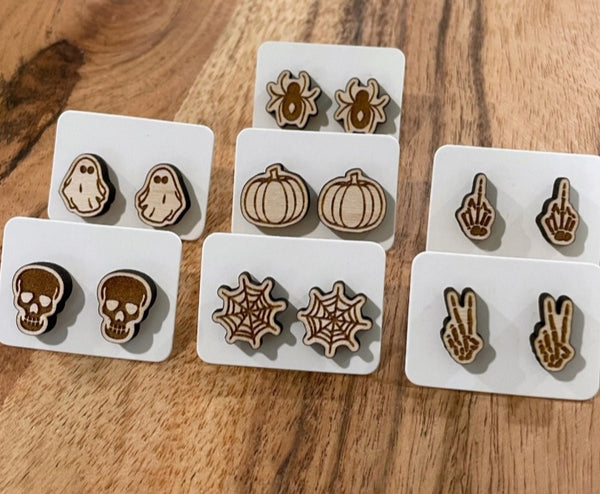 Laser Cut Fall Stud Earring Bundle