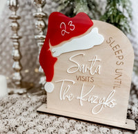 Sleeps until Christmas Sign