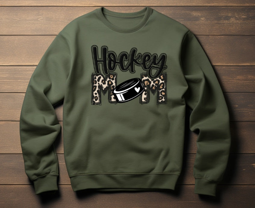 Leopard Hockey Mom - Crewneck