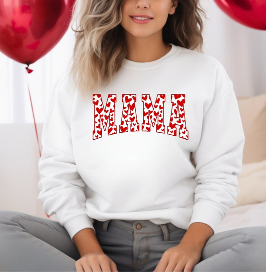 Varsity Heart Mama - Crewneck