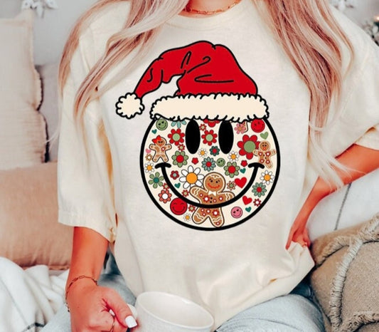 Retro Christmas Happy Face - DTF Transfers