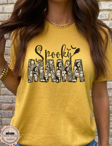 Spooky Mama Tee - Mustard