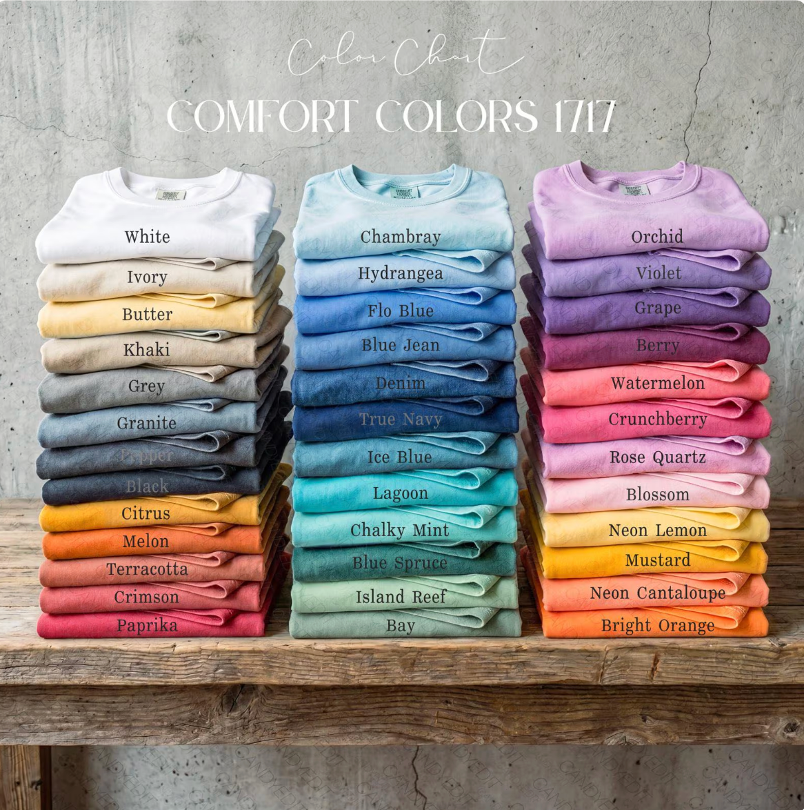 Adult Shirt Colors (Comfort Colors)