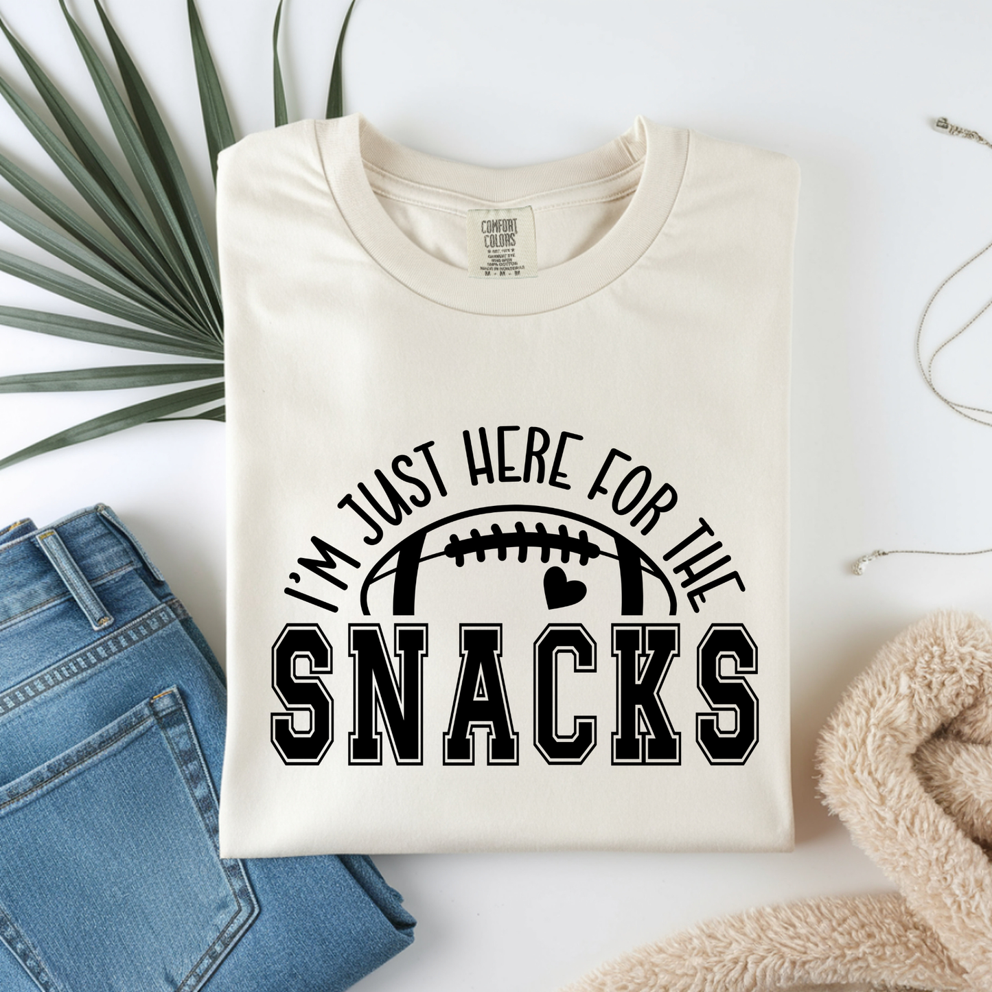 Here for the Snacks (Football) Crewneck