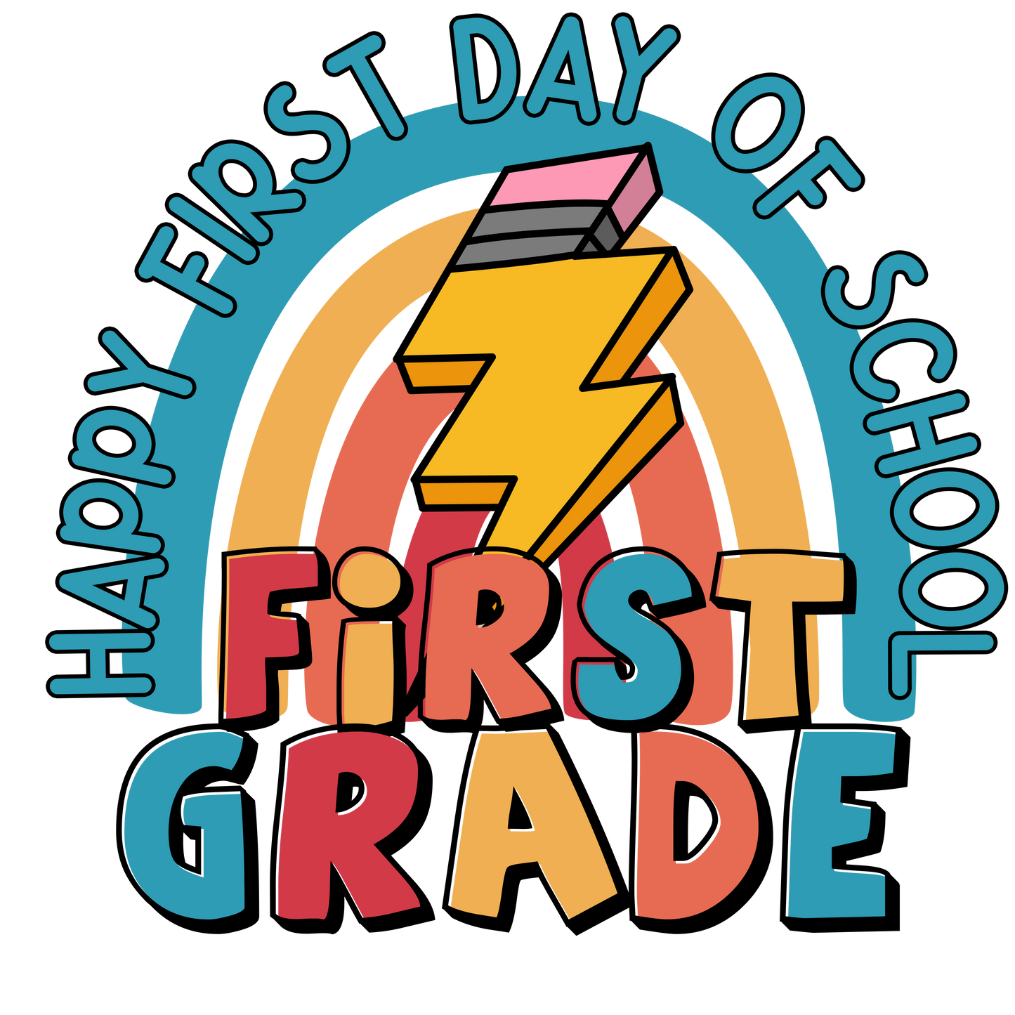 Back to School - 1st Day Rainbows
