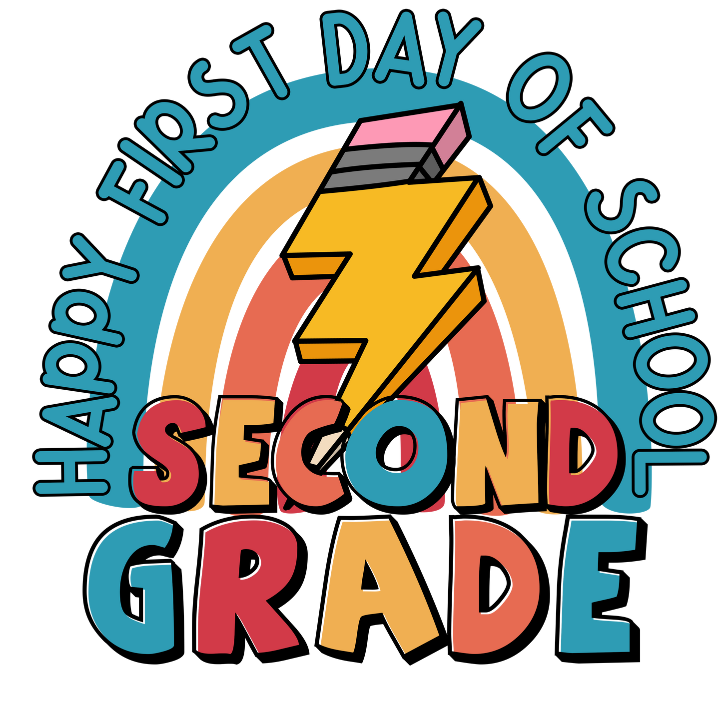 Back to School - 1st Day Rainbows