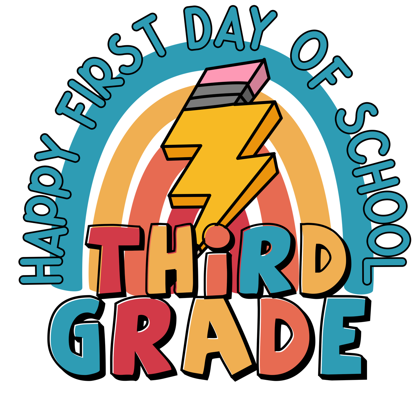 Back to School - 1st Day Rainbows