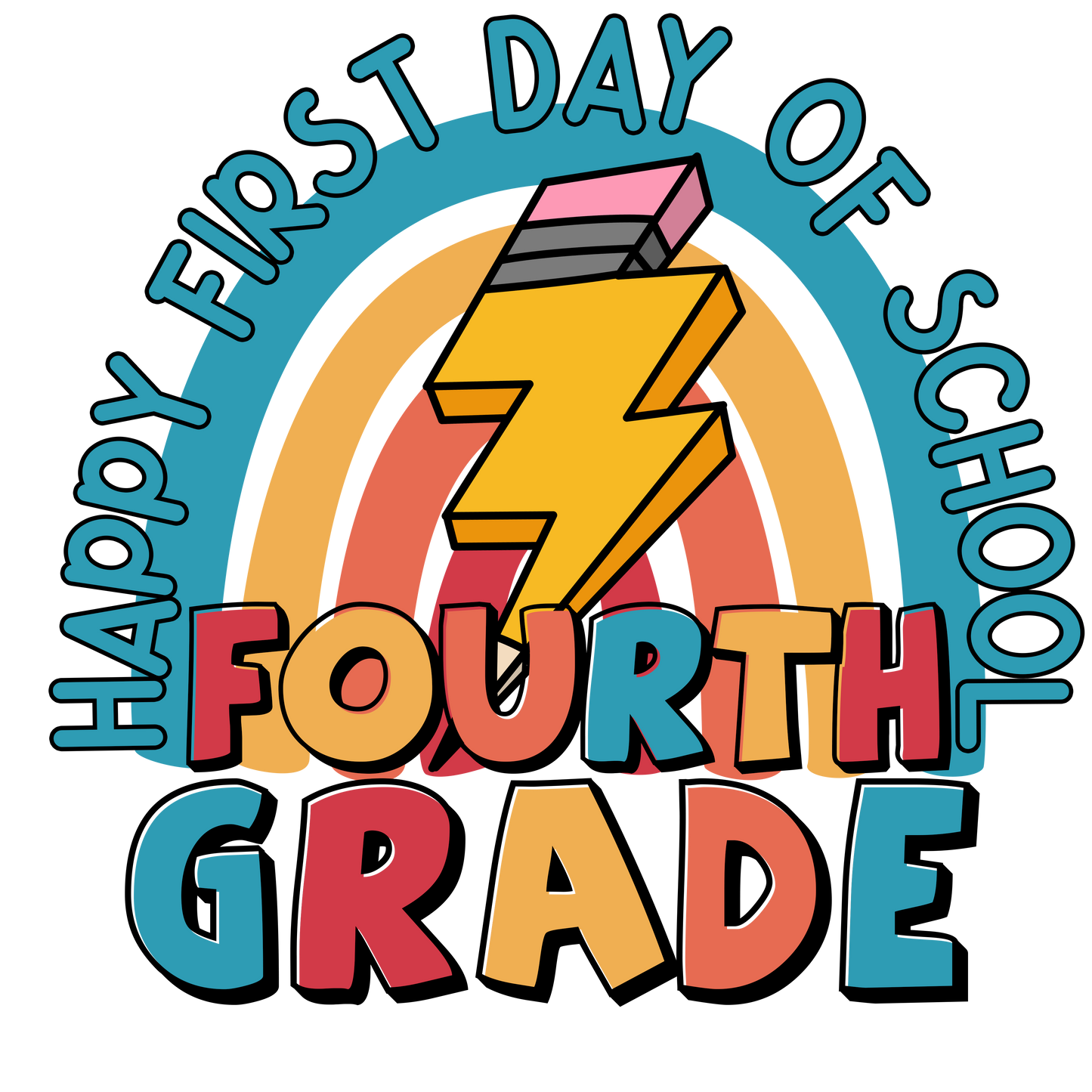 Back to School - 1st Day Rainbows