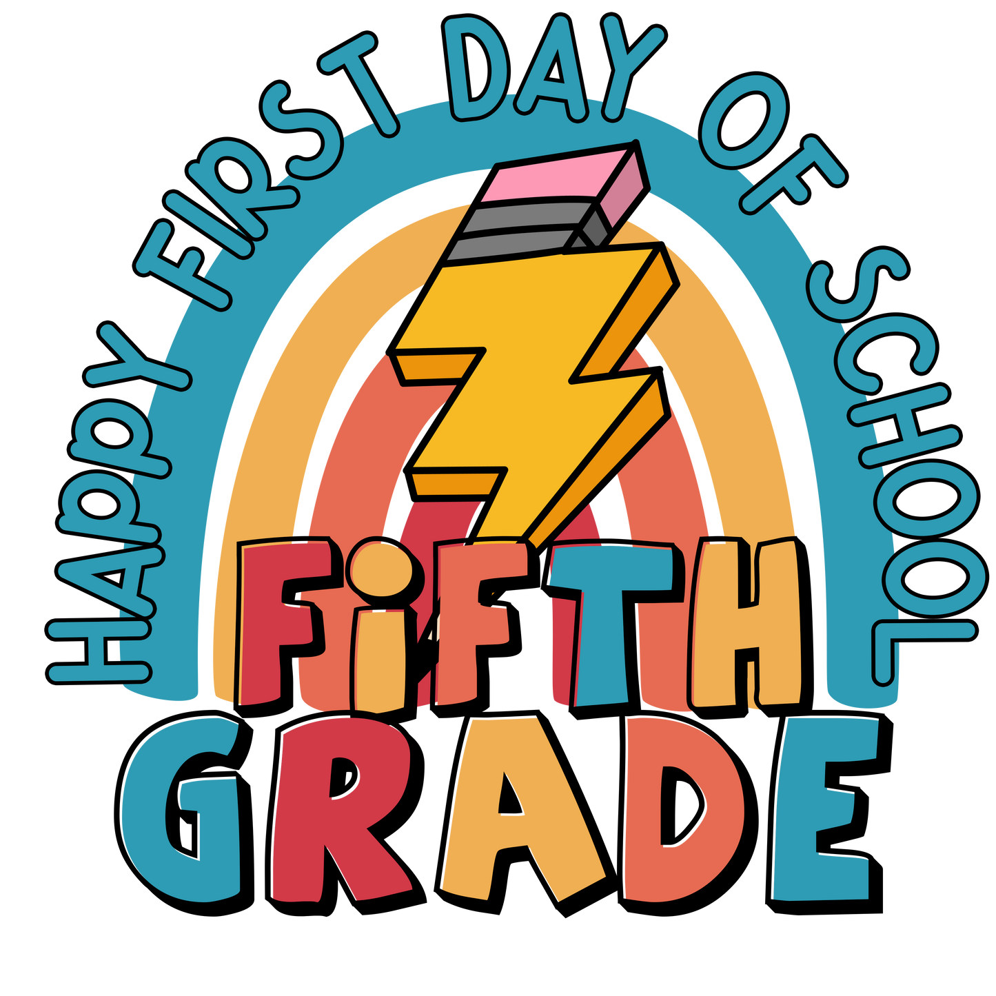 Back to School - 1st Day Rainbows