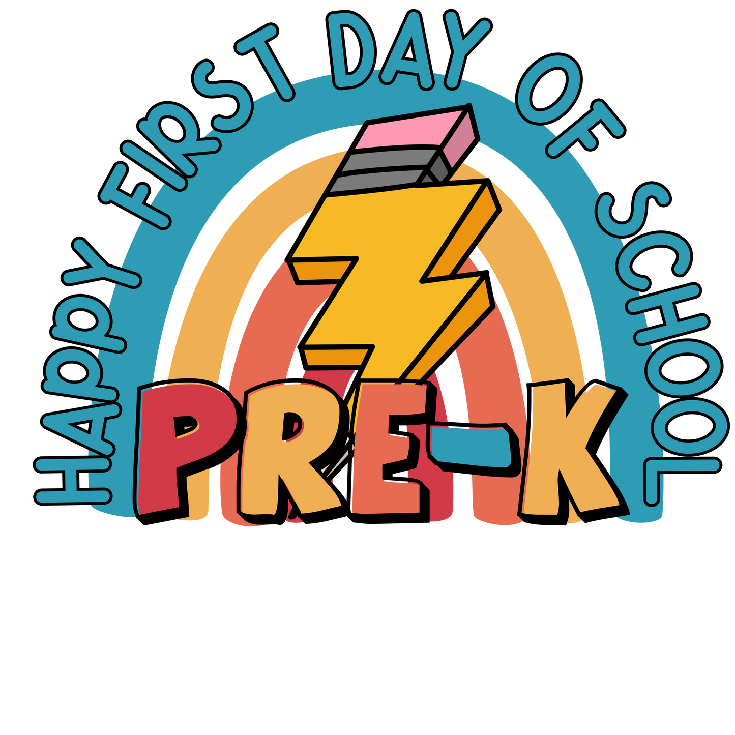 Back to School - 1st Day Rainbows