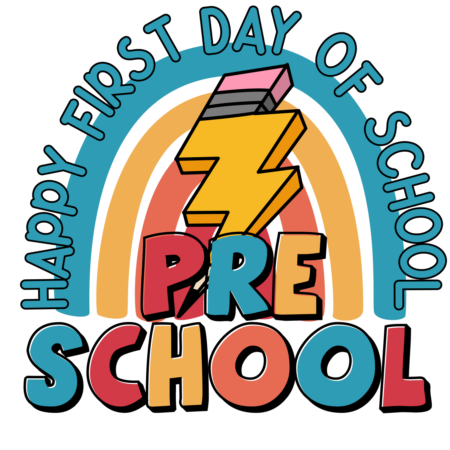 Back to School - 1st Day Rainbows