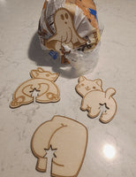 Wooden Butt Bread Clips - Set of 4