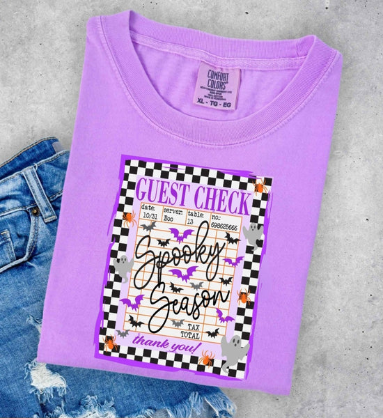 Spooky Season Guest Check - Comfort Colors Tee