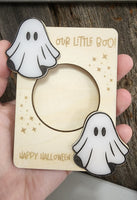 Ghost Halloween Fridge Magnet Photo Frame