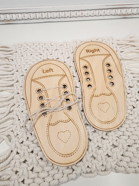 Wooden Shoe Lacing Kit