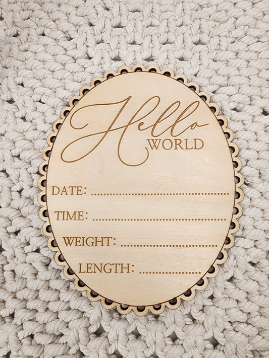 Vintage Hello World Sign