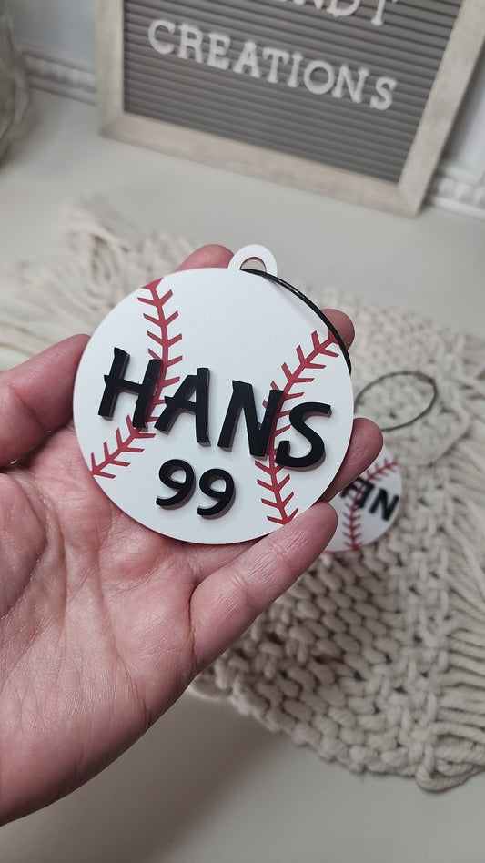 Baseball Bag Tag