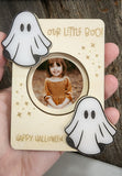 Ghost Halloween Fridge Magnet Photo Frame