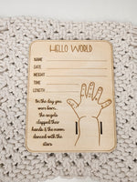 Hello World Hospital Bracelet Sign